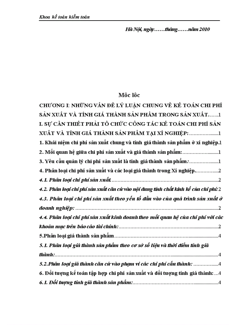 image for page Tổ chức kế toán chi phí giá thành sản xuất và tính giá thành sản phẩm ở Xí nghiệp cơ khí 79