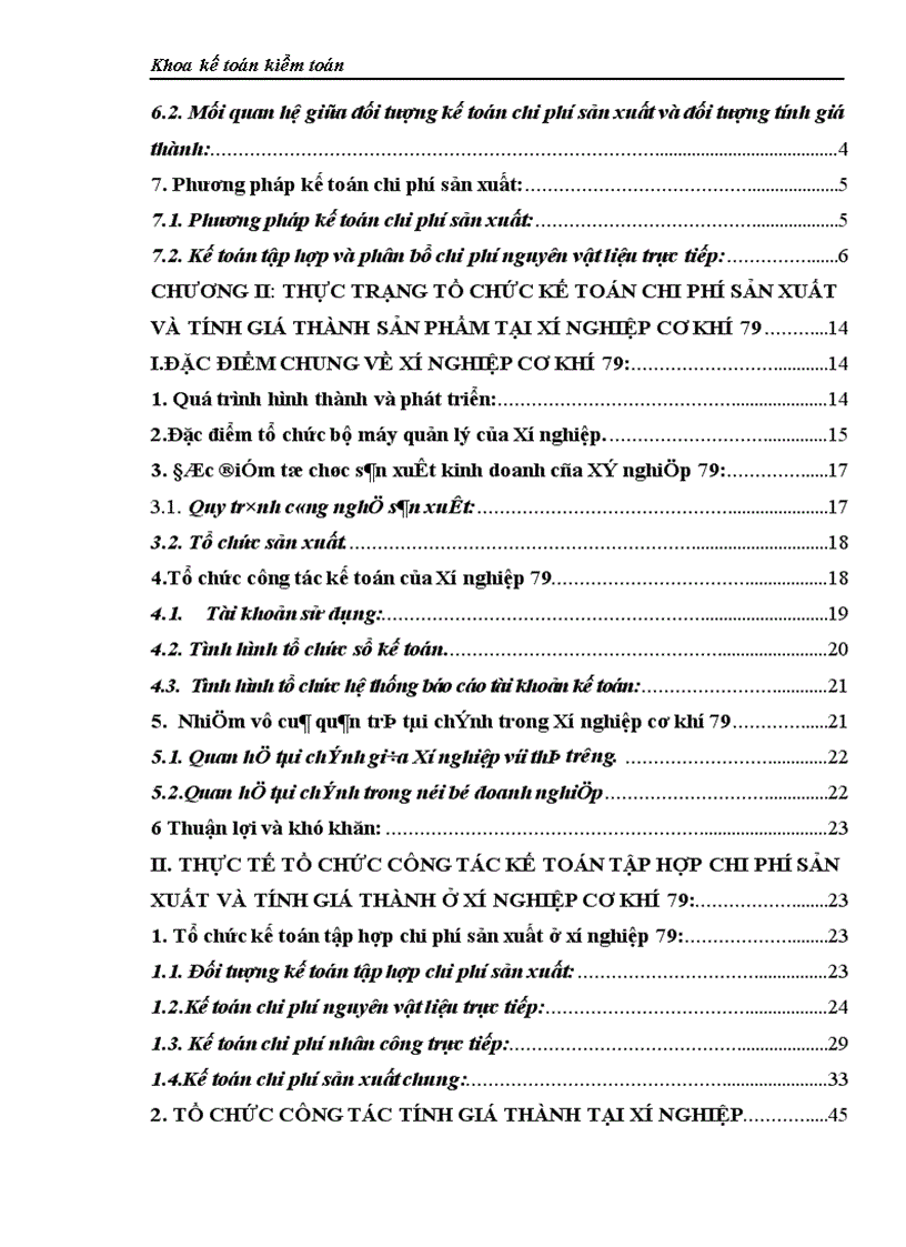image for page Tổ chức kế toán chi phí giá thành sản xuất và tính giá thành sản phẩm ở Xí nghiệp cơ khí 79
