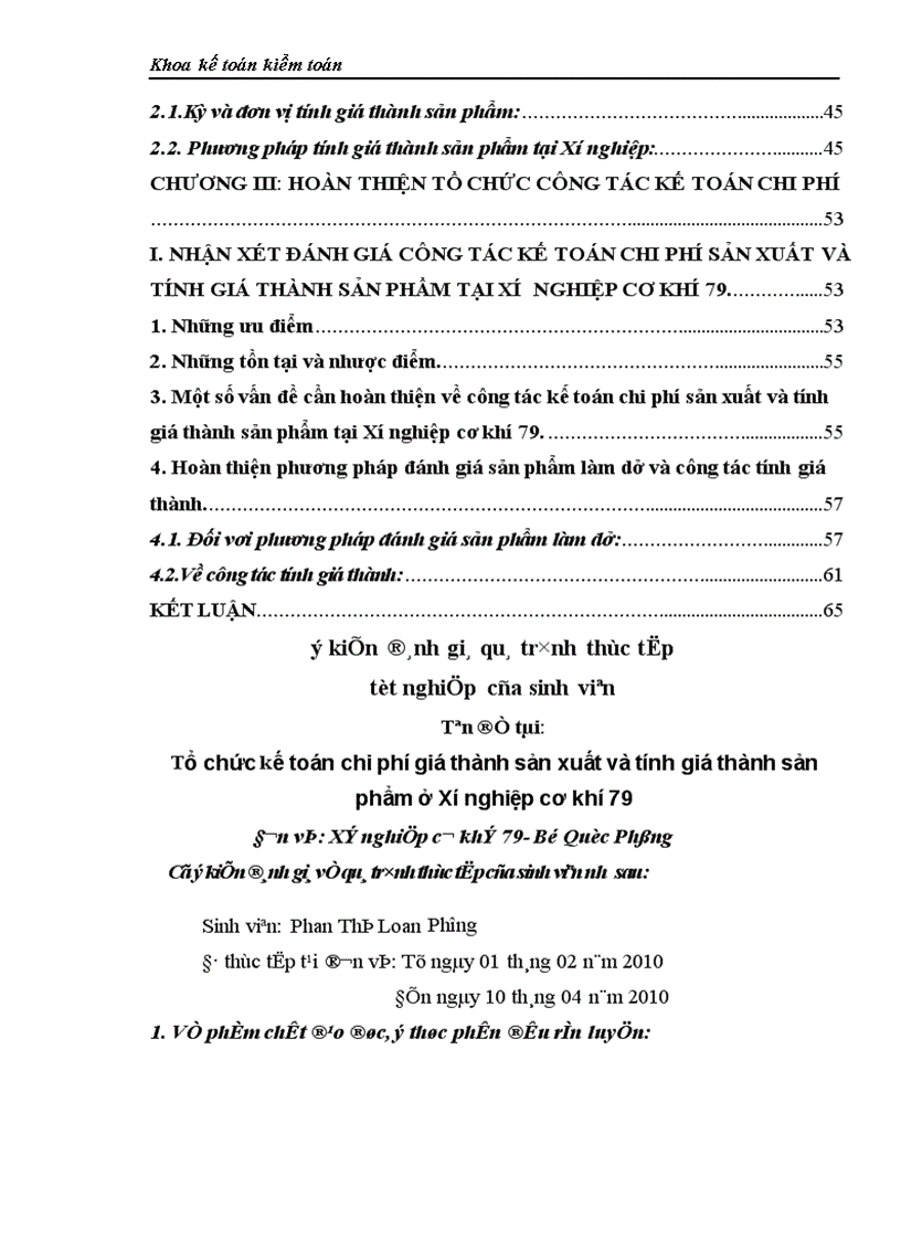 image for page Tổ chức kế toán chi phí giá thành sản xuất và tính giá thành sản phẩm ở Xí nghiệp cơ khí 79