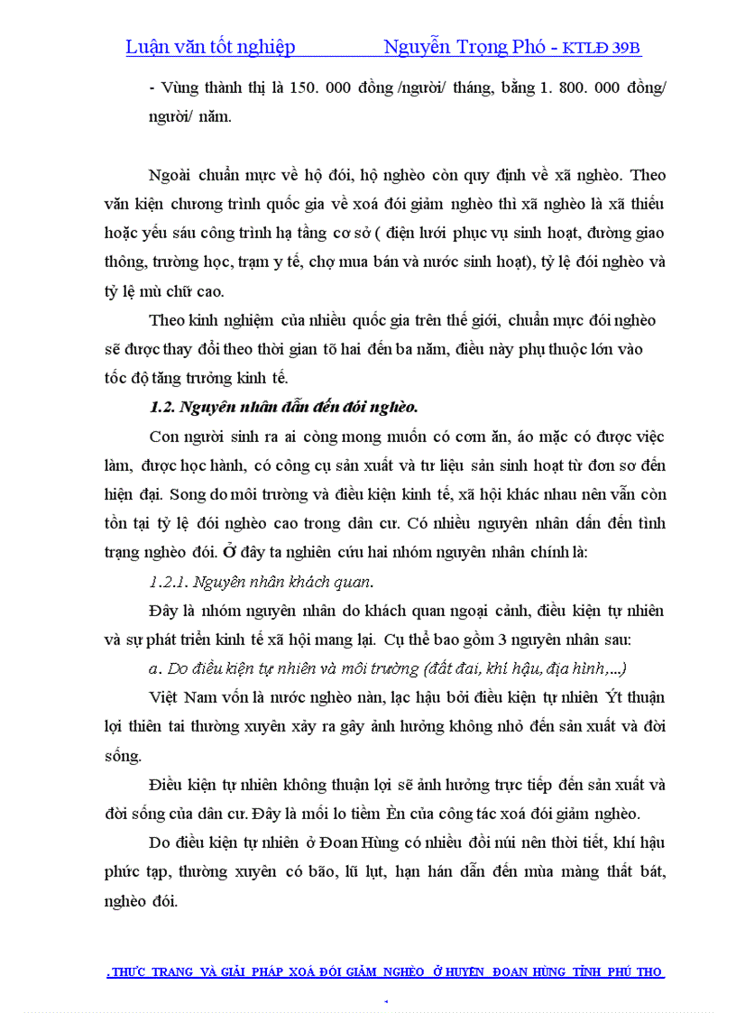image for page Thực trạng và giải pháp xoá đói giảm nghèo ở huyện Đoan Hùng tỉnh Phú Thọ