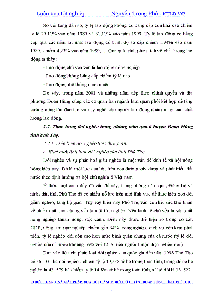 image for page Thực trạng và giải pháp xoá đói giảm nghèo ở huyện Đoan Hùng tỉnh Phú Thọ