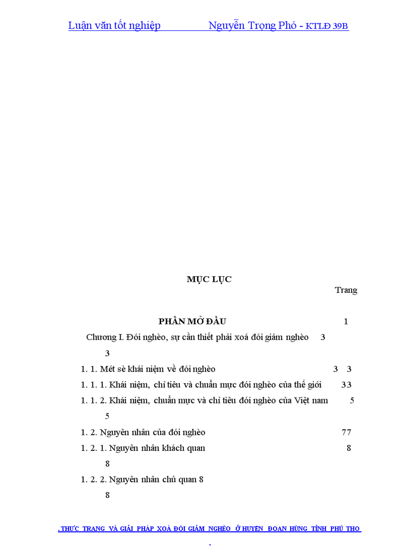 image for page Thực trạng và giải pháp xoá đói giảm nghèo ở huyện Đoan Hùng tỉnh Phú Thọ