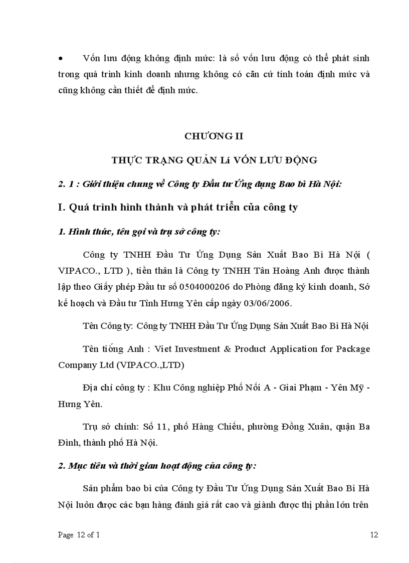 image for page Giải pháp hoàn thiện công tác quản lý vốn lưu động tại Công ty Đầu tư Ứng dụng Sản xuất Bao Bì Hà Nội