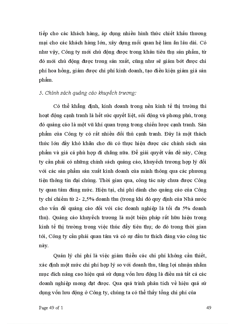 image for page Giải pháp hoàn thiện công tác quản lý vốn lưu động tại Công ty Đầu tư Ứng dụng Sản xuất Bao Bì Hà Nội