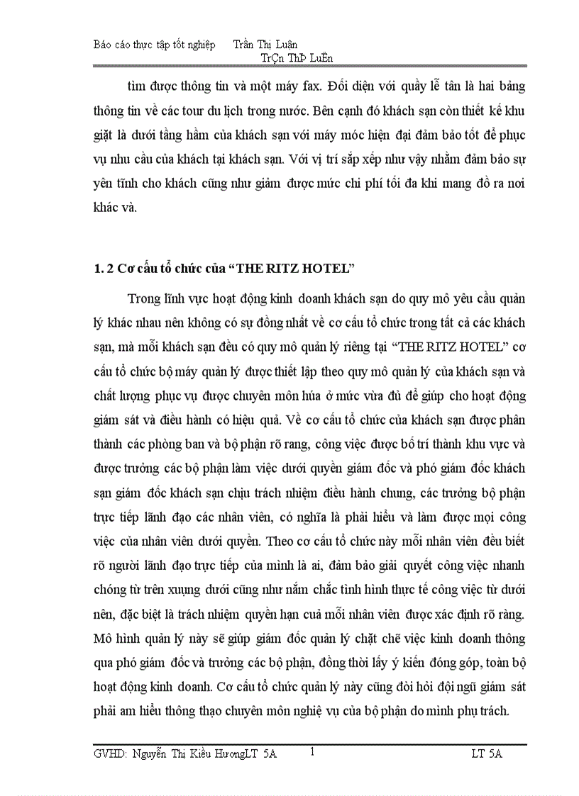 image for page Hoạt động của bộ phận lễ tân tại the ritz hotel