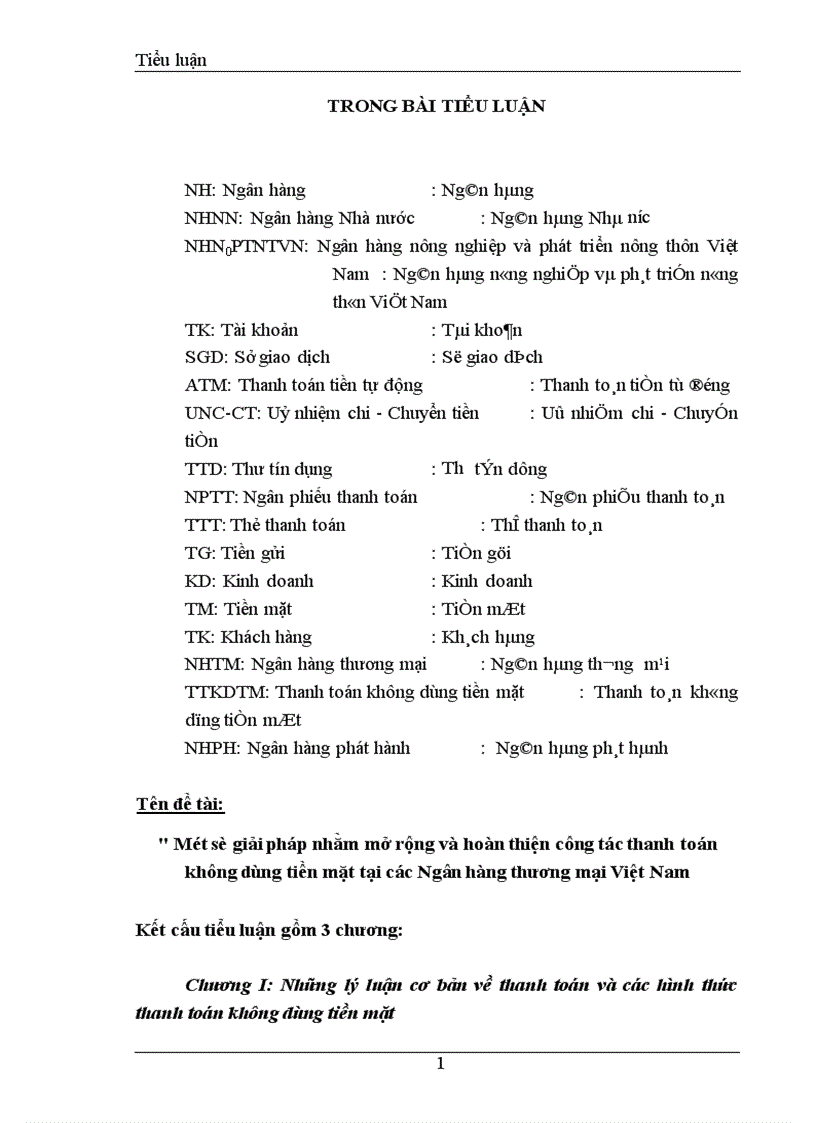 image for page Một số giải pháp nhằm mở rộng và hoàn thiện công tác thanh toán không dùng tiền mặt tại các Ngân hàng thương mại Việt Nam 1
