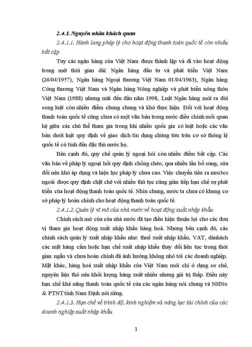 image for page Giải pháp hoàn thiện hoạt động chất lượng thanh toán quốc tế tại NHNN PTNT chi nhánh tỉnh Nam Định 1