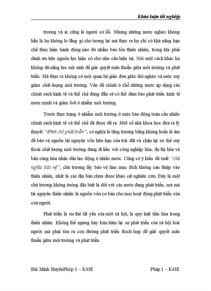 image for page Môi trường trong việc phát triển bền vững ở Việt Nam Thực trạng và giải pháp