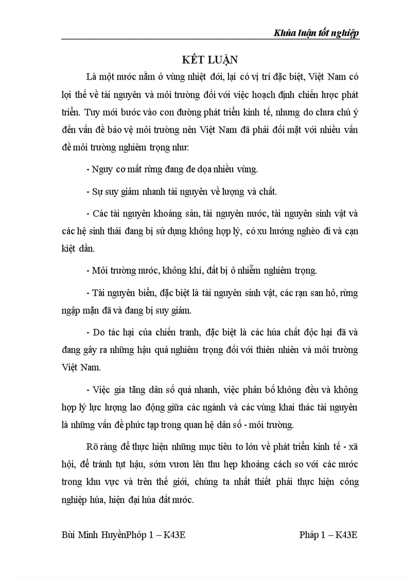 image for page Môi trường trong việc phát triển bền vững ở Việt Nam Thực trạng và giải pháp