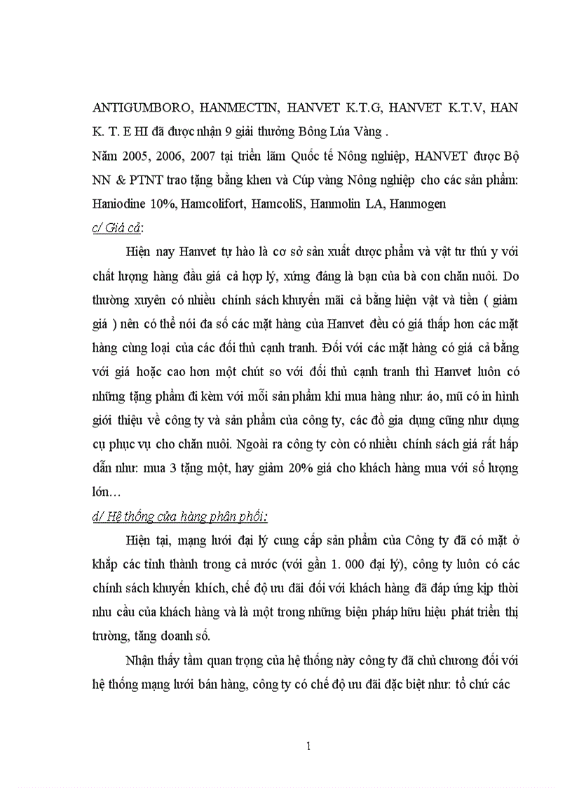image for page Một số kiến nghị giải pháp thực hiện kế hoạch marketing cho công ty cổ phần dược và vật tư thú y Hanvet giai đoạn 2009 2010 1