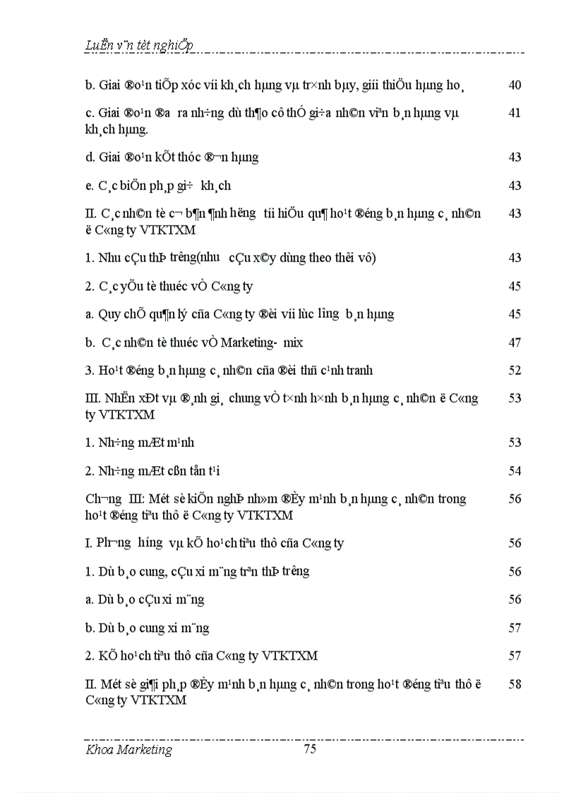 image for page Đẩy mạnh bán hàng cá nhân trong hoạt động tiêu thụ ở Công ty VTKTXM 1