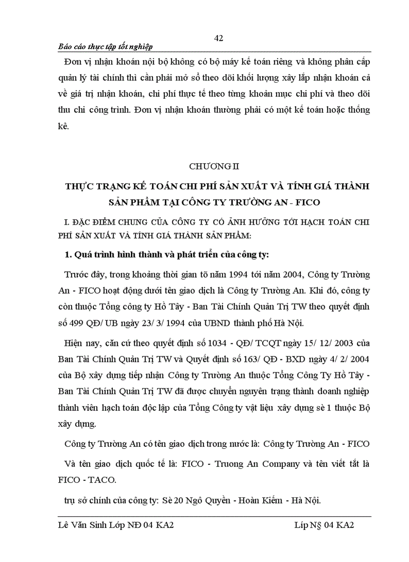 image for page Tổ chức kế toán tập hợp chi phí sản xuất và tính giá thành sản phẩm xây lắp tại Công ty Trường An FICO