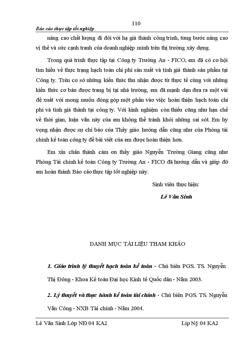 image for page Tổ chức kế toán tập hợp chi phí sản xuất và tính giá thành sản phẩm xây lắp tại Công ty Trường An FICO