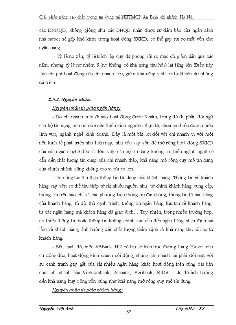 image for page Giải pháp nâng cao chất lượng tín dụng tại NHTMCP chi nhánh Hà Nội 1