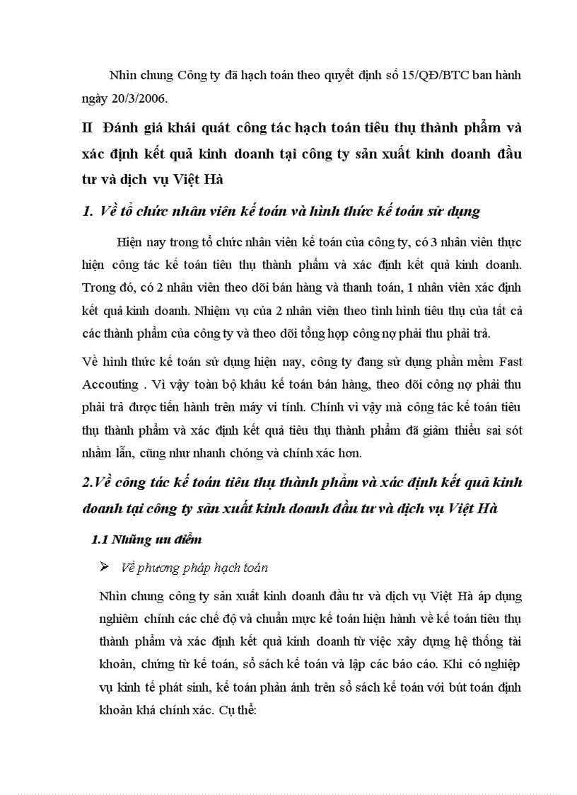 image for page Hoàn thiện hạch toán tiêu thụ thành phẩm và xác định kết quả kinh doanh tại công ty sản xuất kinh doanh đầu tư và dịch vụ Việt Hà 1