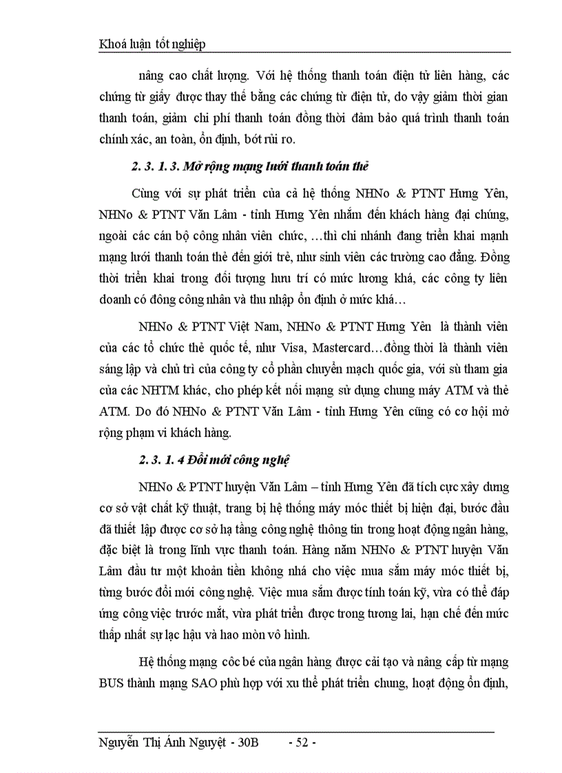 image for page Mở rộng thanh toán không dùng tiền mặt dựa trên nền tảng công nghệ thông tin tại NHNo PTNT huyện Văn Lâm tỉnh Hưng Yên 1
