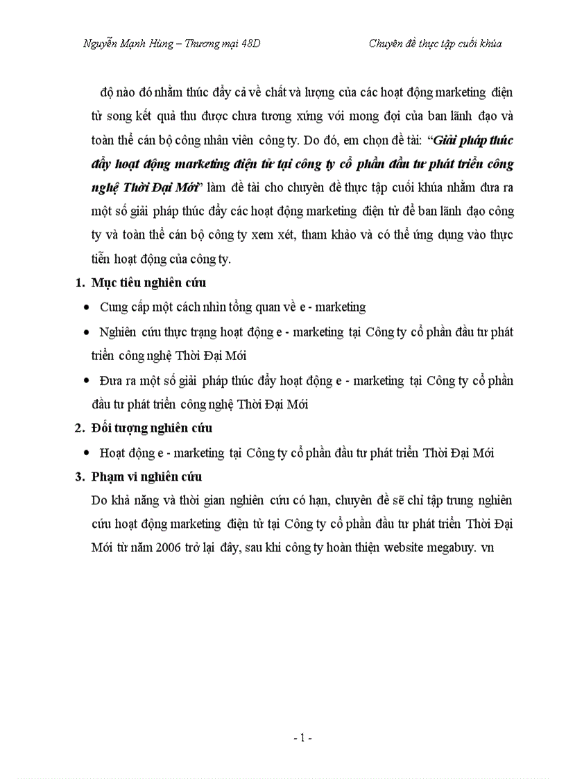 image for page Giải pháp thúc đẩy hoạt động marketing điện tử tại công ty cổ phần đầu tư phát triển công nghệ Thời Đại Mới