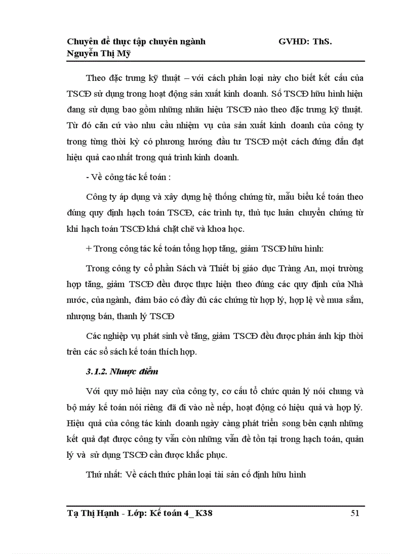 image for page Hoàn thiện kế toán tài sản cố định hữu hình tại Công ty cổ phần Sách và Thiết bị giáo dục Tràng An 1