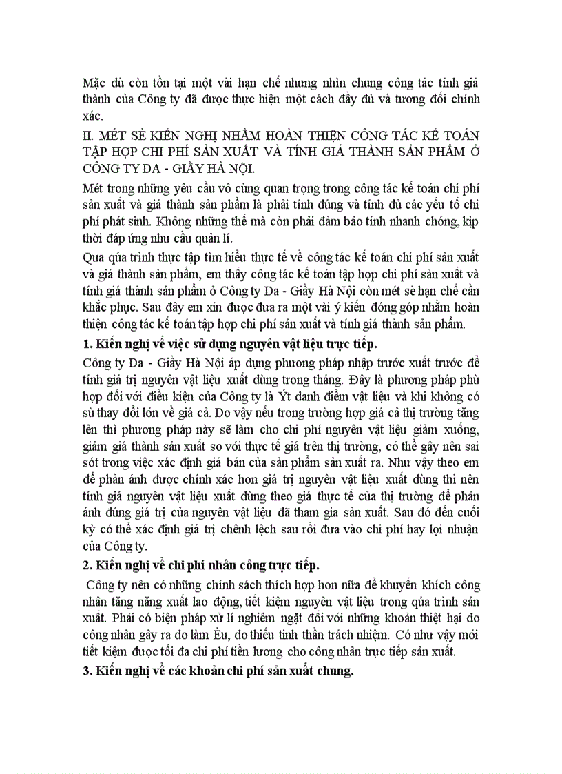 image for page Công tác hạch toán chi phí sản xuất và tính giá thành sản phẩm tại Công ty Da Giầy Hà Nội