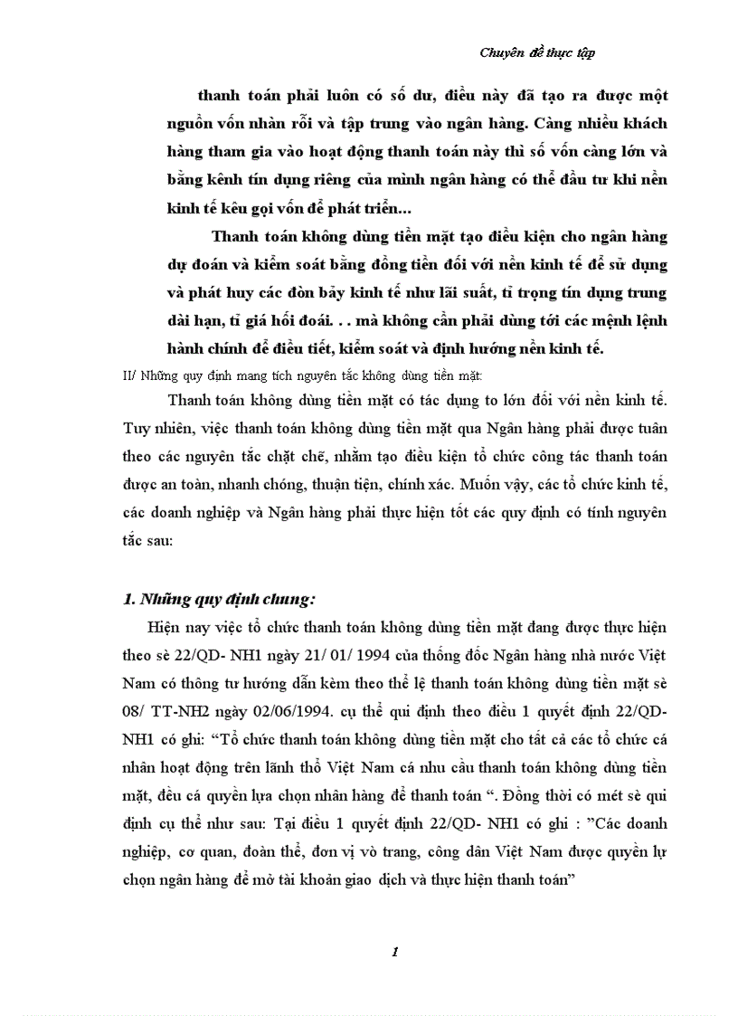 image for page Một số vấn đề nhằm hoàn thiện và phát triển tác thanh toán không dùng tiền mặt tại chi nhánh ngân hàng Công thương KVII HBT Hà Nội 1