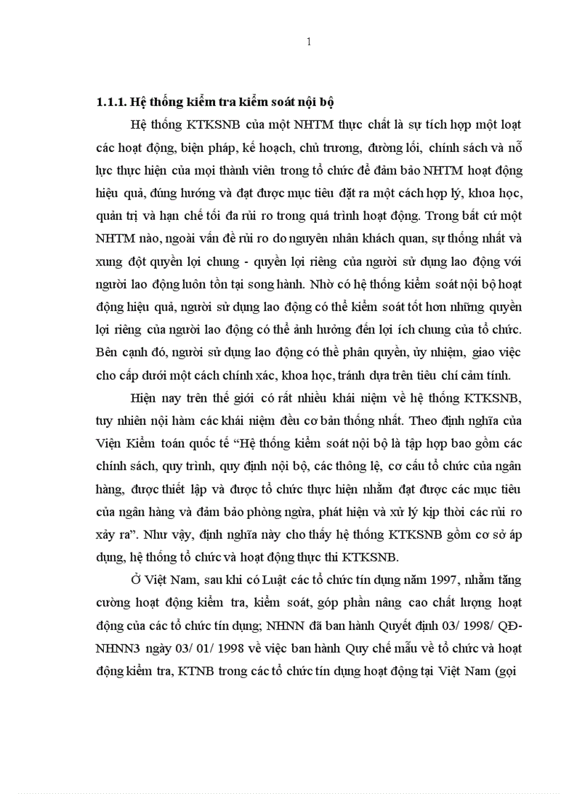 image for page Pháp luật điều chỉnh hệ thống kiểm tra kiểm soát nội bộ của ngân hàng thương mại và hoạt động của hệ thống kiểm tra kiểm soát nội bộ