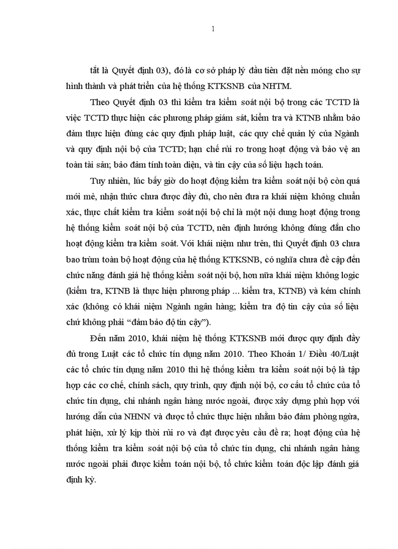 image for page Pháp luật điều chỉnh hệ thống kiểm tra kiểm soát nội bộ của ngân hàng thương mại và hoạt động của hệ thống kiểm tra kiểm soát nội bộ