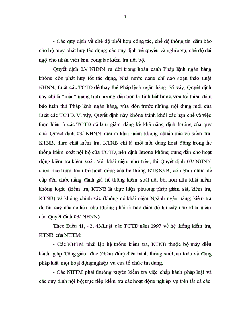 image for page Pháp luật điều chỉnh hệ thống kiểm tra kiểm soát nội bộ của ngân hàng thương mại và hoạt động của hệ thống kiểm tra kiểm soát nội bộ