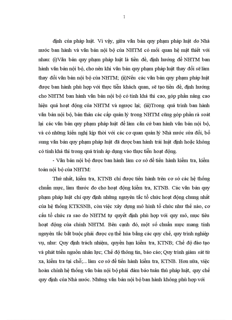image for page Pháp luật điều chỉnh hệ thống kiểm tra kiểm soát nội bộ của ngân hàng thương mại và hoạt động của hệ thống kiểm tra kiểm soát nội bộ