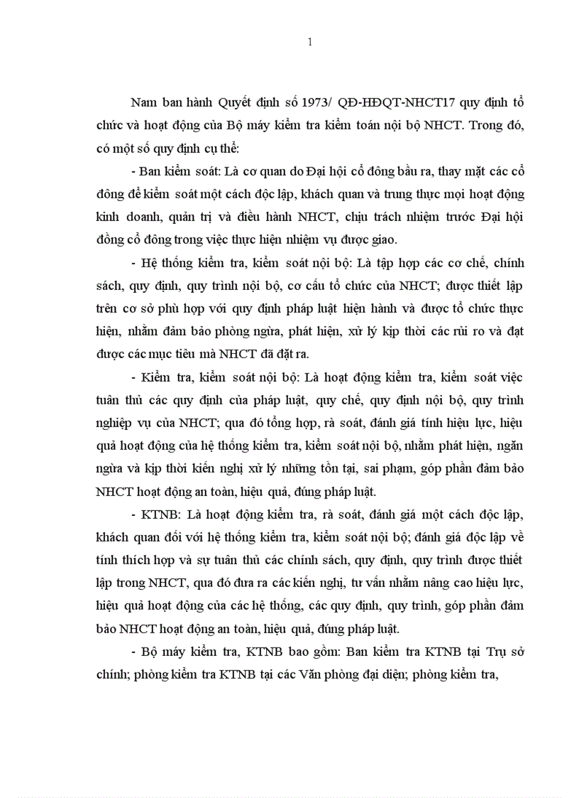 image for page Pháp luật điều chỉnh hệ thống kiểm tra kiểm soát nội bộ của ngân hàng thương mại và hoạt động của hệ thống kiểm tra kiểm soát nội bộ