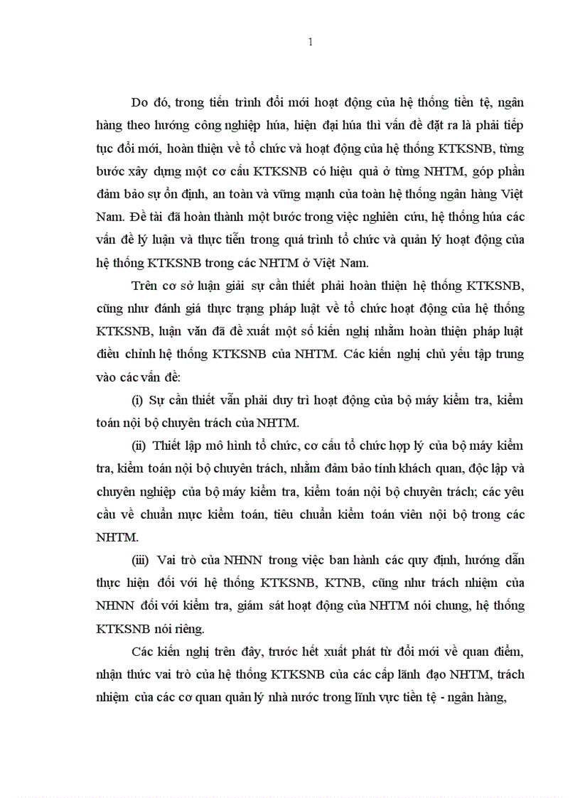 image for page Pháp luật điều chỉnh hệ thống kiểm tra kiểm soát nội bộ của ngân hàng thương mại và hoạt động của hệ thống kiểm tra kiểm soát nội bộ