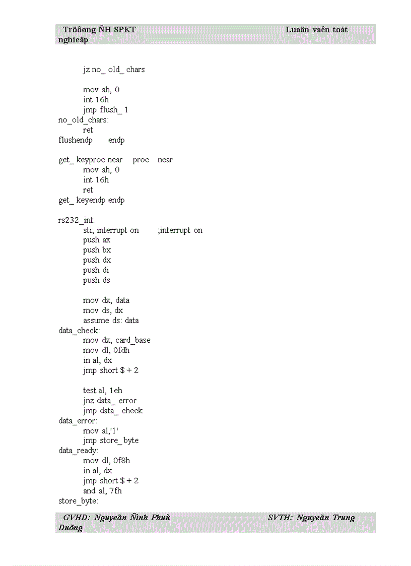 image for page Giao tiếp máy tinh với KIT vi xử lý 8085