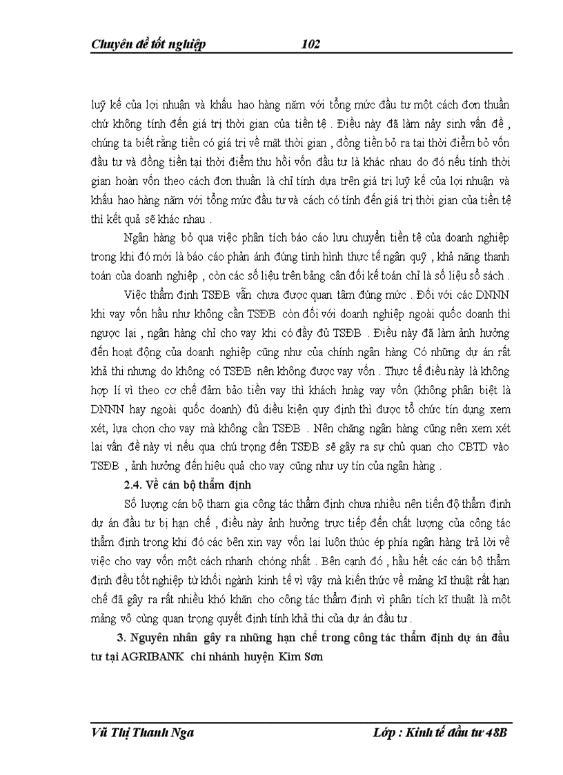image for page Nâng cao chất lượng thẩm định dự án đầu tư trong hoạt động cho vay đối với các doanh nghiệp tại NHNo PTNTVN chi nhánh huyện Kim Sơn tỉnh Ninh Bình 1