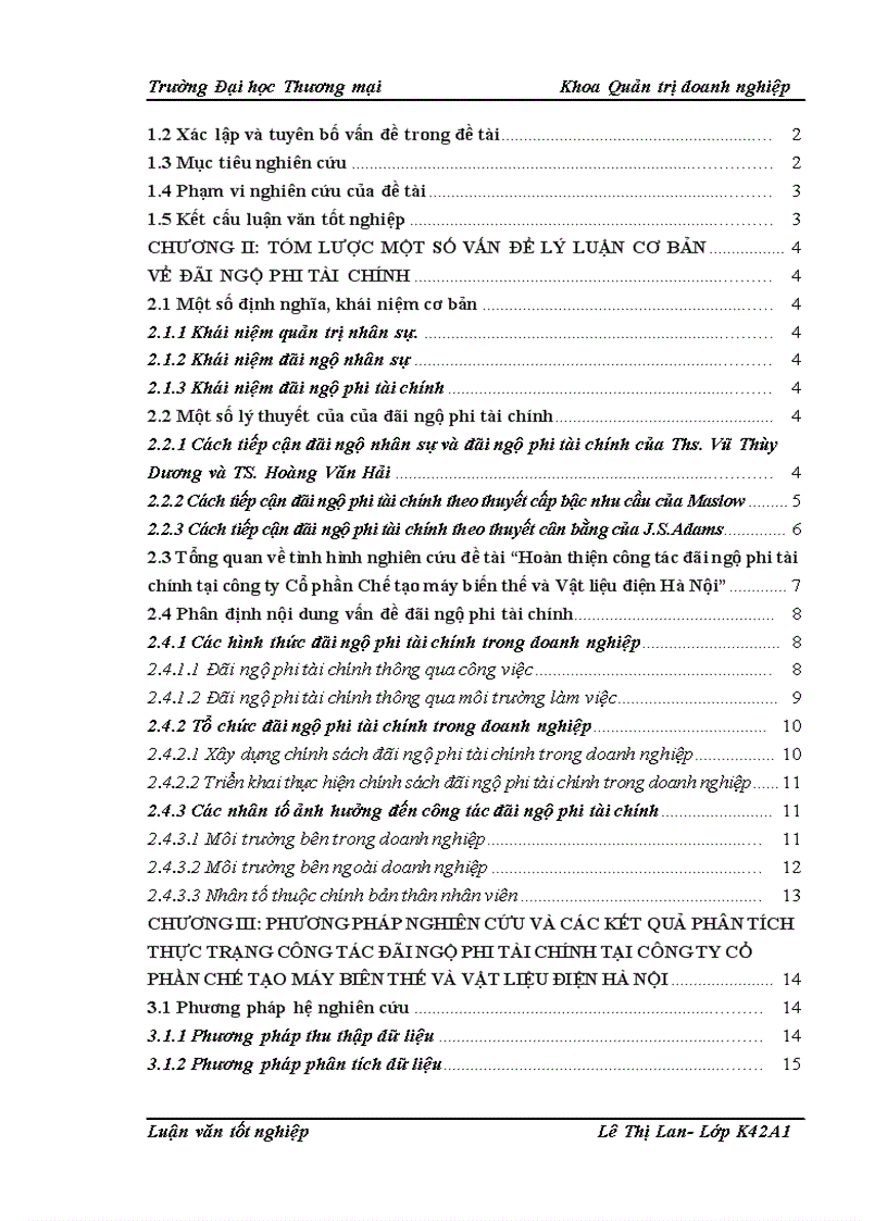 image for page Hoàn thiện công tác đãi ngộ phi tài chính tại công ty Cổ phần Chế tạo máy biến thế và Vật liệu điện Hà Nội