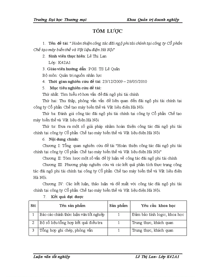 image for page Hoàn thiện công tác đãi ngộ phi tài chính tại công ty Cổ phần Chế tạo máy biến thế và Vật liệu điện Hà Nội