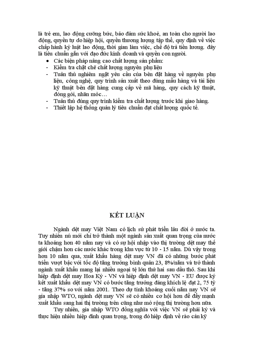 image for page Hiệp định rào cản kỹ thuật thách thức đối với hàng dệt may Việt Nam trước ngưỡng cửa gia nhập WTO