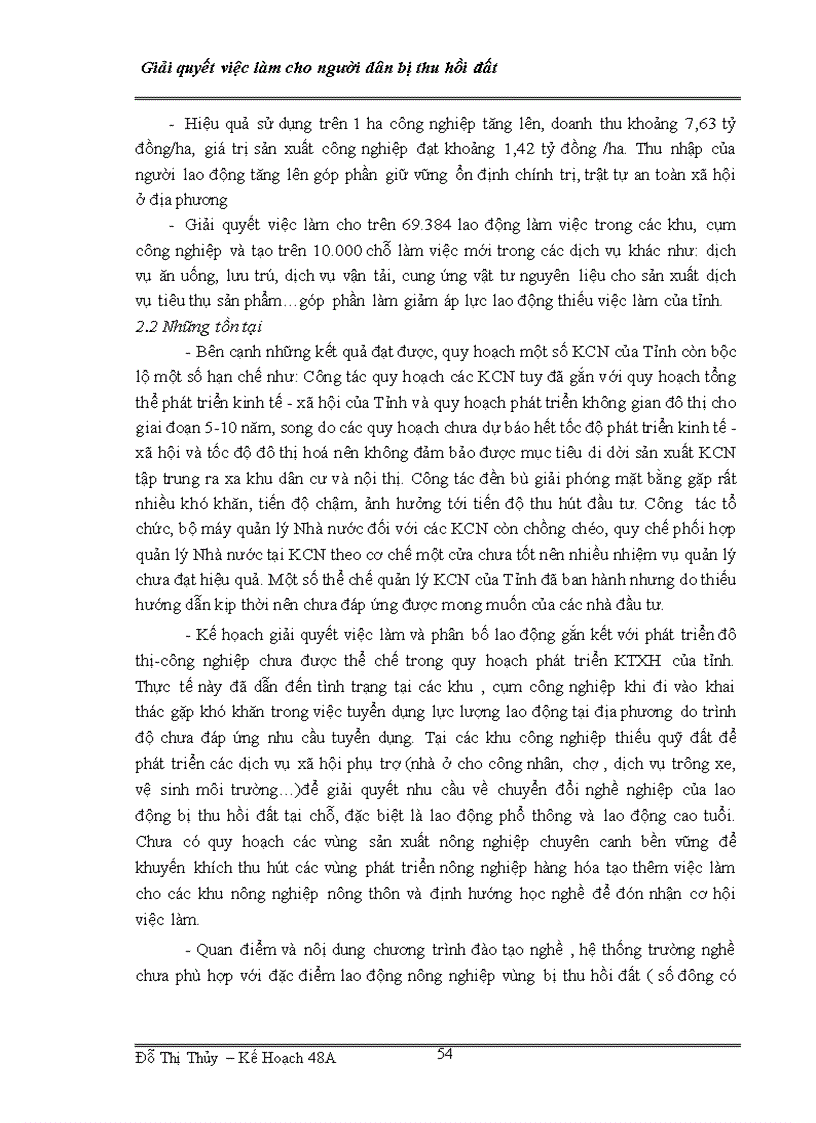 image for page Giải quyết việc làm cho những người dân bị thu hồi đất xây dựng các khu công nghiệp trên địa bàn tỉnh Thái Bình