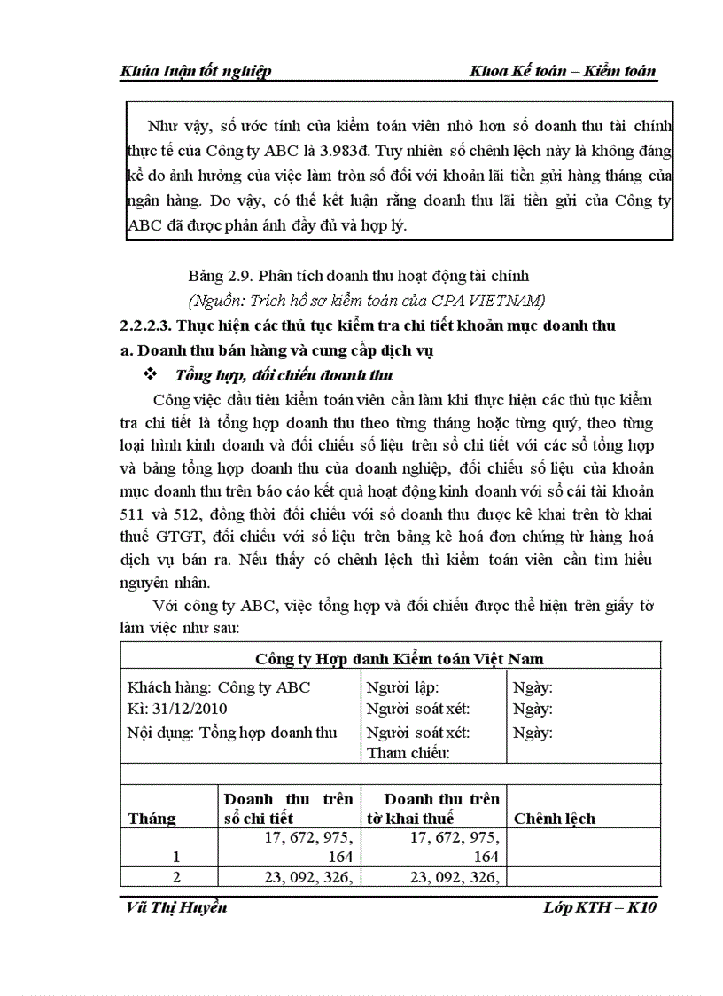 image for page Hoàn thiện quy trình kiểm toán khoản mục doanh thu trong kiểm toán báo cáo tài chính do Công ty Hợp danh Kiểm toán Việt Nam thực hiện 1