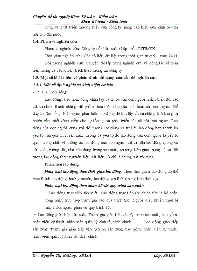 image for page Hoàn thiện công tác kế toán tiền lương và các khoản trích theo lương tại Công ty cổ phần XNK Intimex