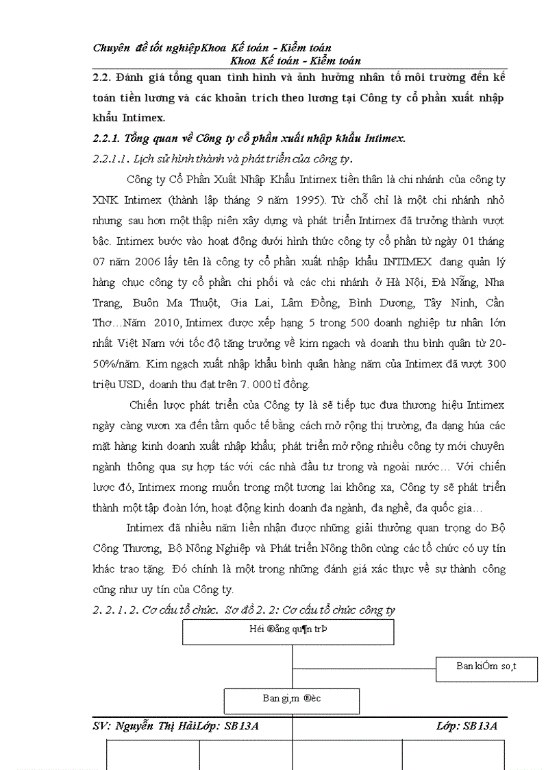image for page Hoàn thiện công tác kế toán tiền lương và các khoản trích theo lương tại Công ty cổ phần XNK Intimex