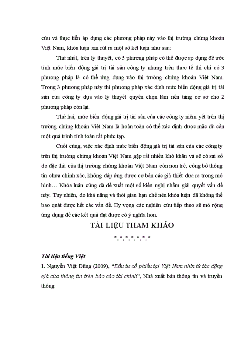 image for page xác định mức biến động giá trị tài sảncủa các công ty niêm yết trên thị trường chứng khoán việt nam