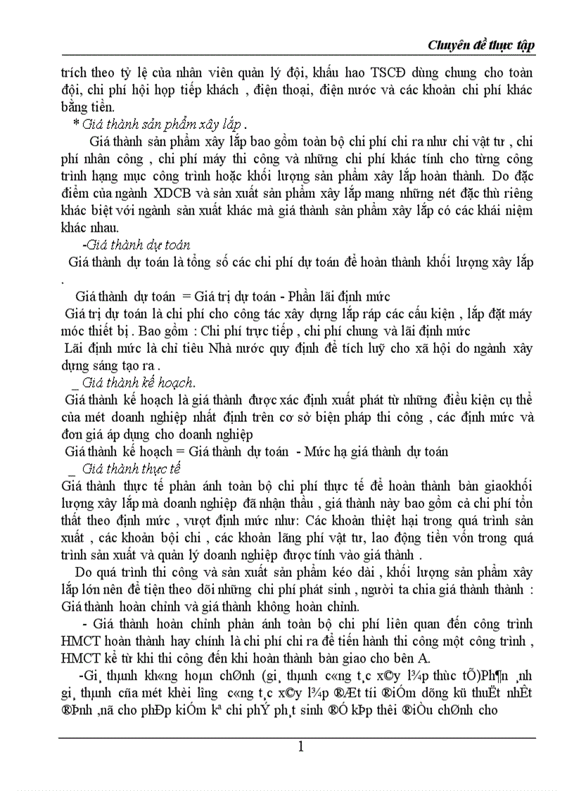 image for page Hạch toán chi phí sản xuất và tính giá thành sản phẩm trong doanh nghiệp xây lắp 1