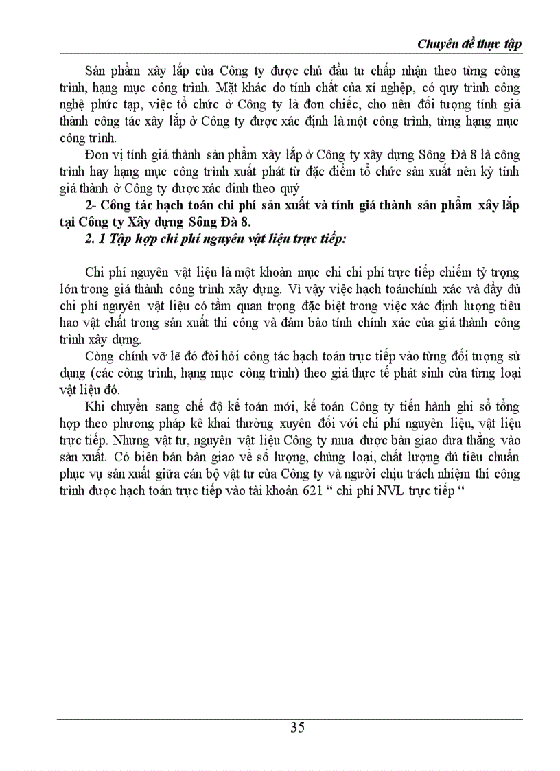 image for page Hạch toán chi phí sản xuất và tính giá thành sản phẩm trong doanh nghiệp xây lắp 1