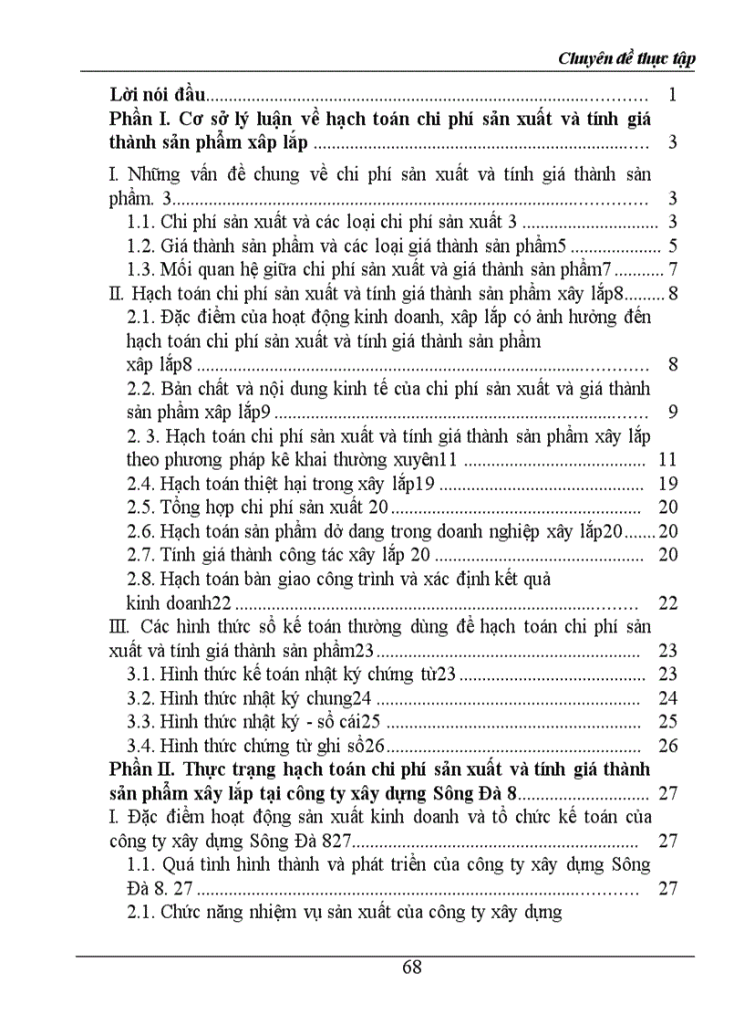 image for page Hạch toán chi phí sản xuất và tính giá thành sản phẩm trong doanh nghiệp xây lắp 1
