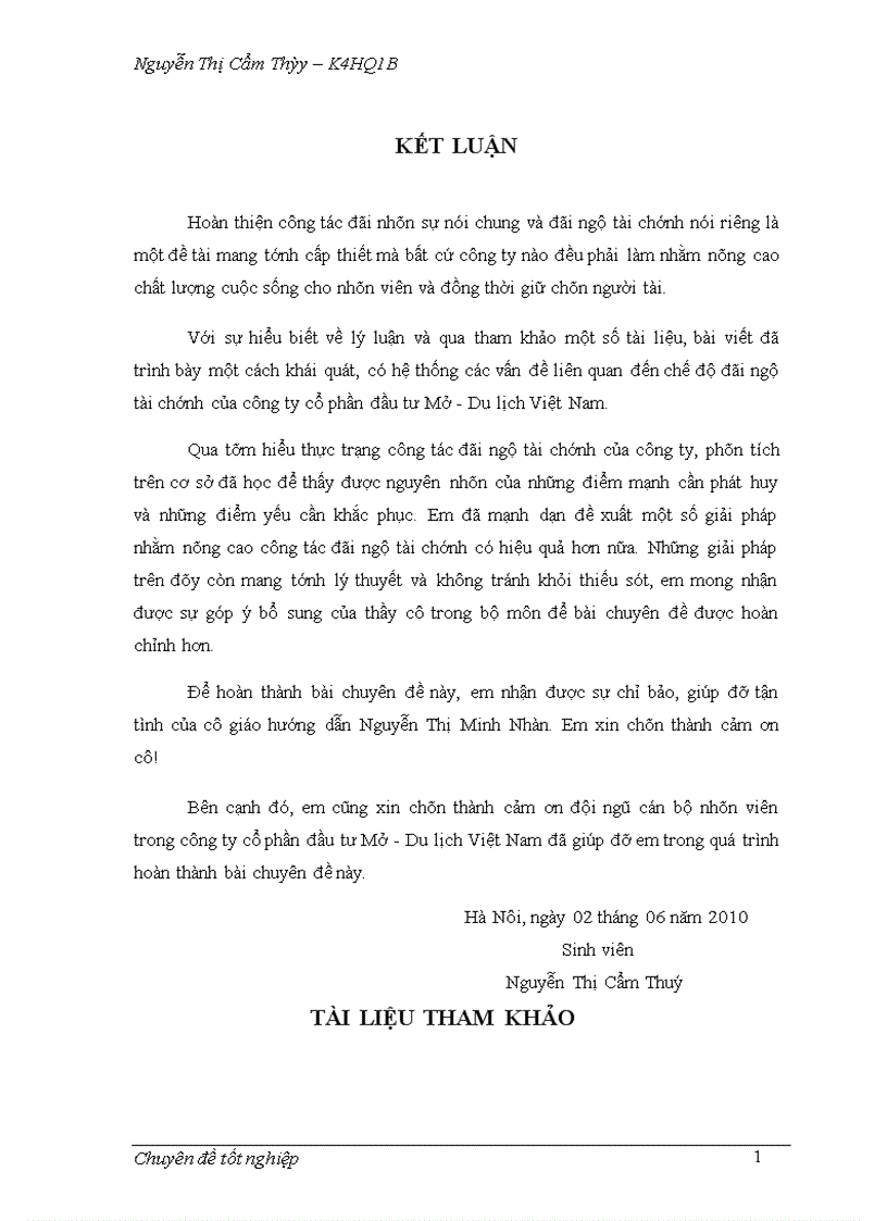 image for page Hoàn thiện công tác đãi ngộ tài chính cho nhân viên tại công ty cổ phần đầu tư du lịch Mở Du lịch Việt Nam