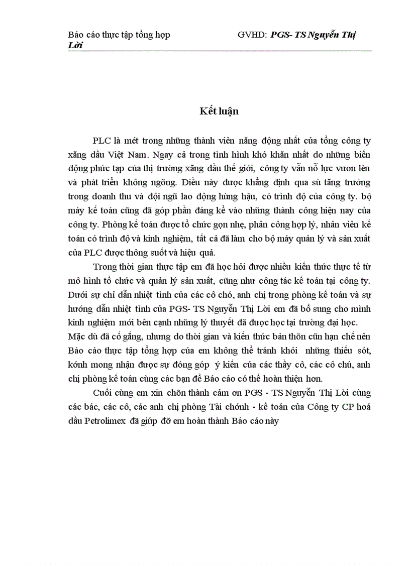 image for page Hình thức kế toán và tổ chức bộ máy kế toán trong Công ty CP hoá dầu Petrolimex