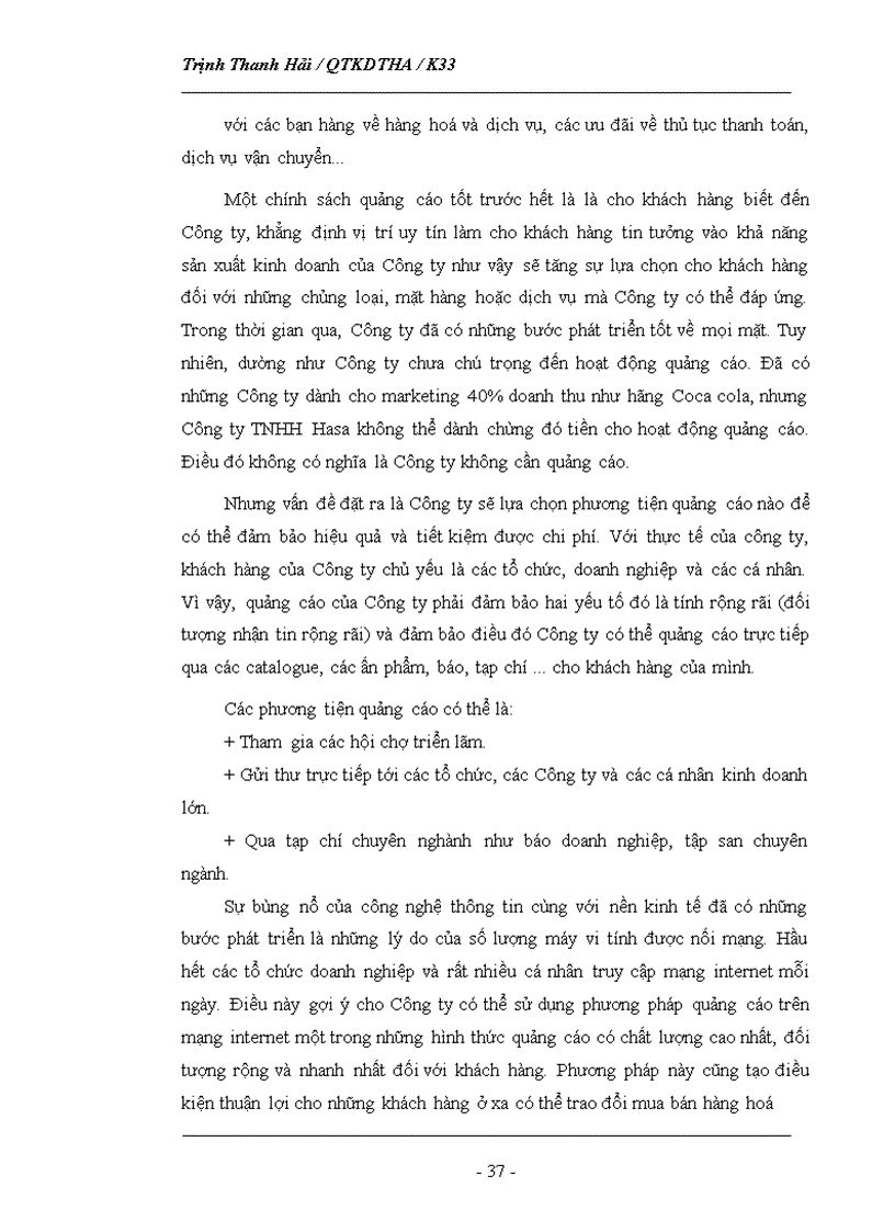 image for page Phân tích tình hình thị trường của Công ty TNHH Hasa 1