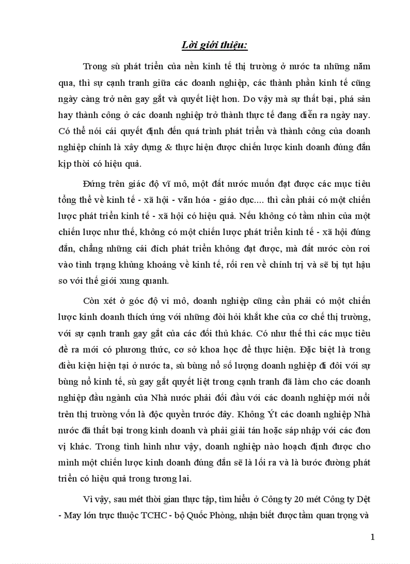 image for page Một số giải pháp chủ yếu góp phần nâng cao hiệu quả của việc xây dựng và thực hiện chiến lược kinh doanh của Công ty 20 1