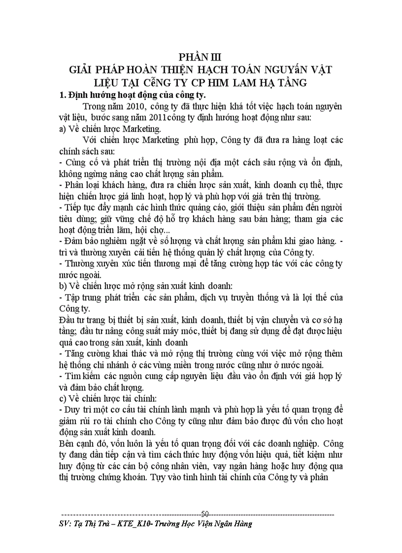 image for page Hoàn thiện hạch toán nguyên vật liệu tại Công ty Cổ phần Him Lam Hạ Tầng 1