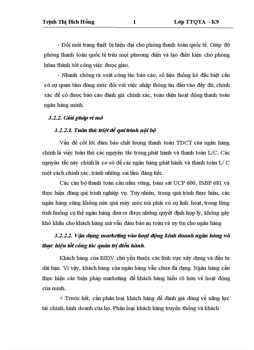 image for page Giải pháp nâng cao chất lượng thanh toán tín dụng chứng từ đối với Ngân hàng Đầu tư và Phát triển Việt Nam chi nhánh Đông Đô 1