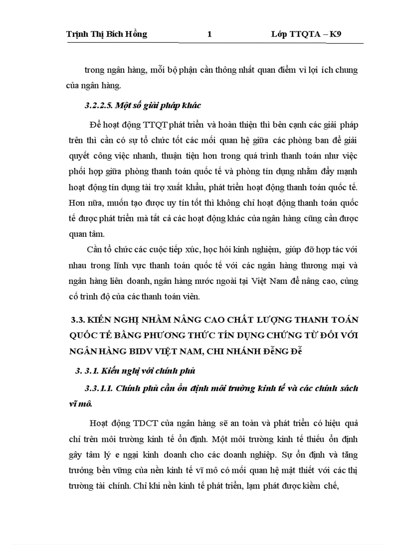 image for page Giải pháp nâng cao chất lượng thanh toán tín dụng chứng từ đối với Ngân hàng Đầu tư và Phát triển Việt Nam chi nhánh Đông Đô 1
